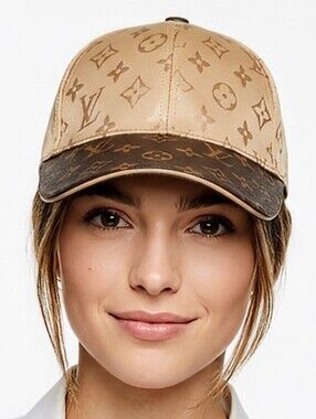 Luxury Fashion Beige and Brown Monogram Adjustable Baseball Hat Made in China